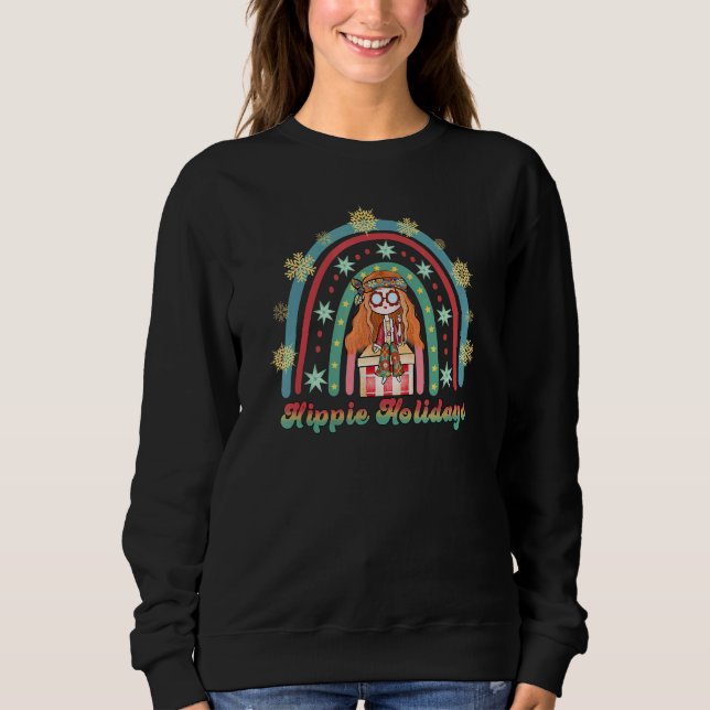 Sudadera Fun Christmas Have A Hippie Holidays Retro Christm (Anverso)