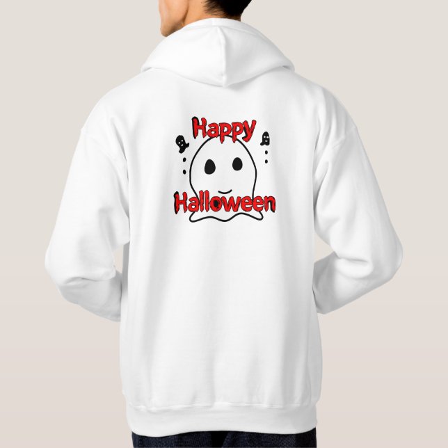Sudadera Fun de diseño de Halloween Feliz Fantasma y fantas (Reverso)
