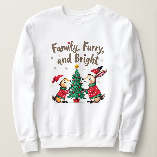 Sudadera Fun Family Christmas Forest Animals T-shirt (Anverso del diseño)