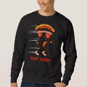 Sudadera Fun Fast Food Pizza Corriendo Sneakers Hung