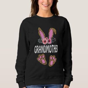 Sudadera Fun Flower Floral Leopardo Abuela Bunny Happy