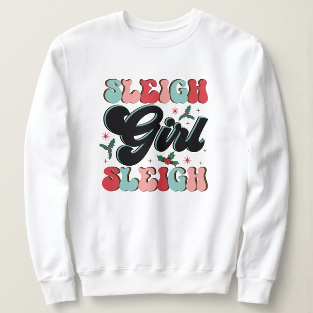 Sudadera Fun Sleigh Chica Sleigh White Sweatshirt (Anverso del diseño)