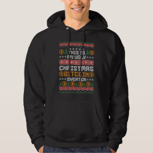 Sudadera Fun UGLY NAVIDADES BITCOIN Faux Knit Pattern