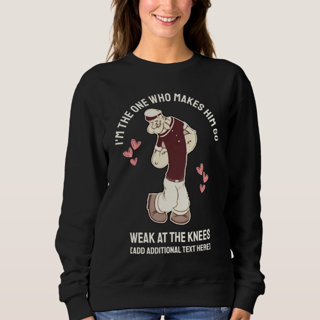 Sudadera Fun Valentines Day Weak At The Knees  Sweatshirt (Anverso)