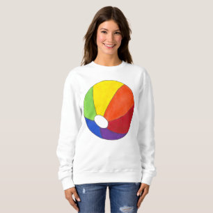 Sudadera Fun veraniego de vacaciones Rainbow Beach Ball