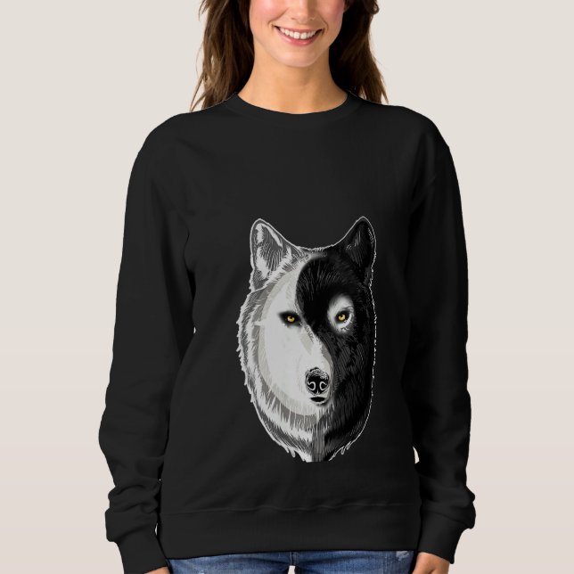 Sudadera Fun Yin Yang Wolf Yin Yang (Anverso)