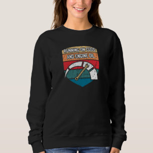 Sudadera Funcionando con insultos y aceite de motor Mecánic