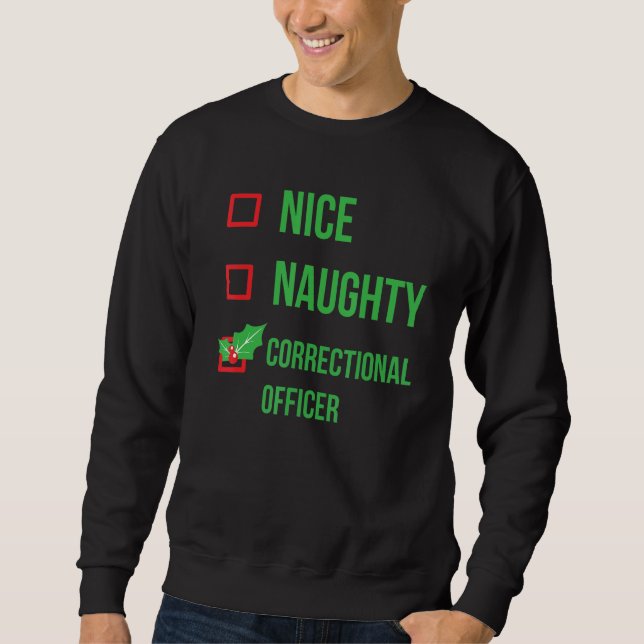Sudadera Funcionario correccional Navidades de Pajama (Anverso)