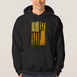 Sudadera Fundadosa Chef Knife Bandera Estadounidense Para H