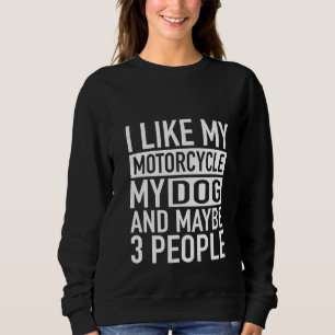 Sudadera Fundido Biker Me Gusta Mi Perro De Motocicleta Y Q