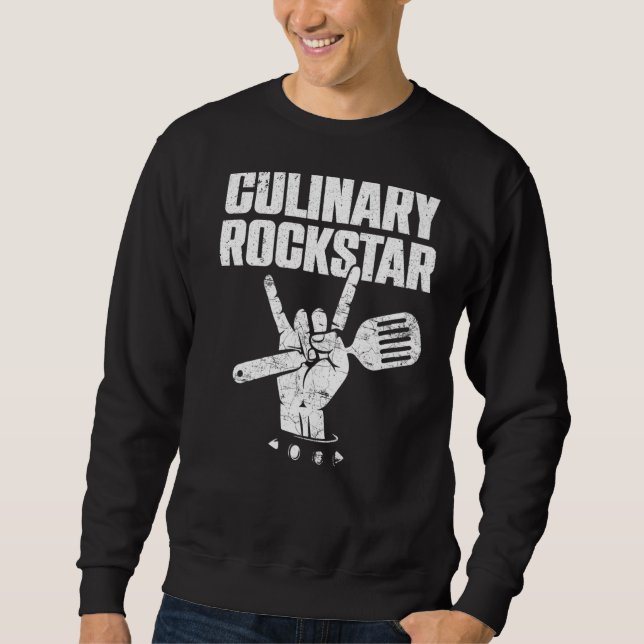 Sudadera Fundido chef culinario amante Cocinero Rockstar P (Anverso)