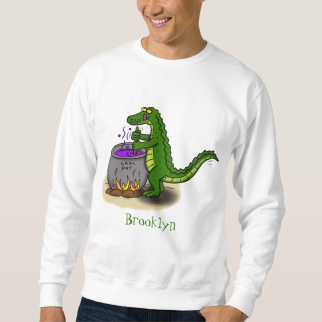 Sudadera Fundido personalizado de cocina de caimanes verdes (Anverso)