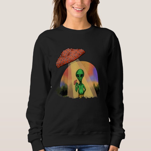 Sudadera Fungus Magic Psilocybin Mushrooms Alien UFO (Anverso)