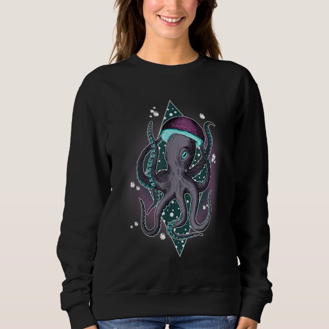 Sudadera Fungus Magic Psilocybin Mushrooms Octopus Graphic (Anverso)