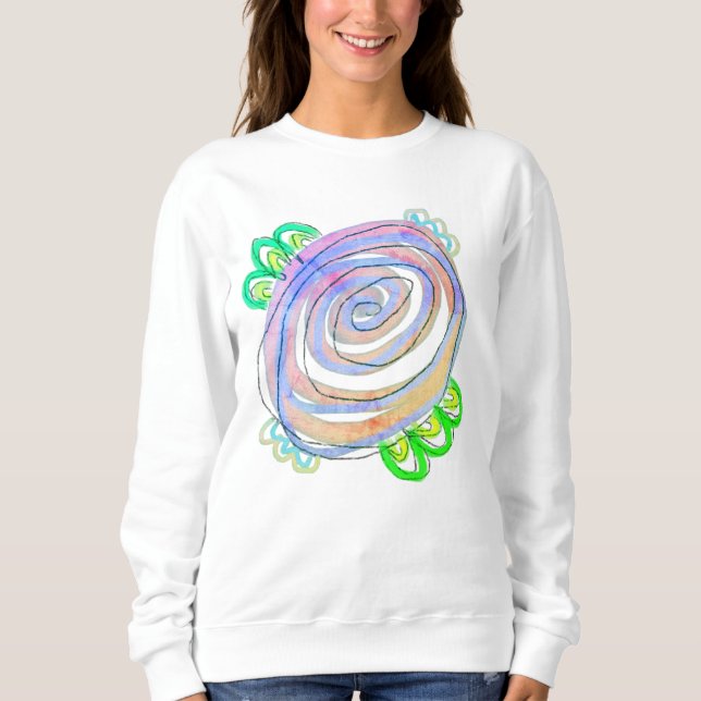 Sudadera Funky Abstract Rosa Wearable Art (Anverso)