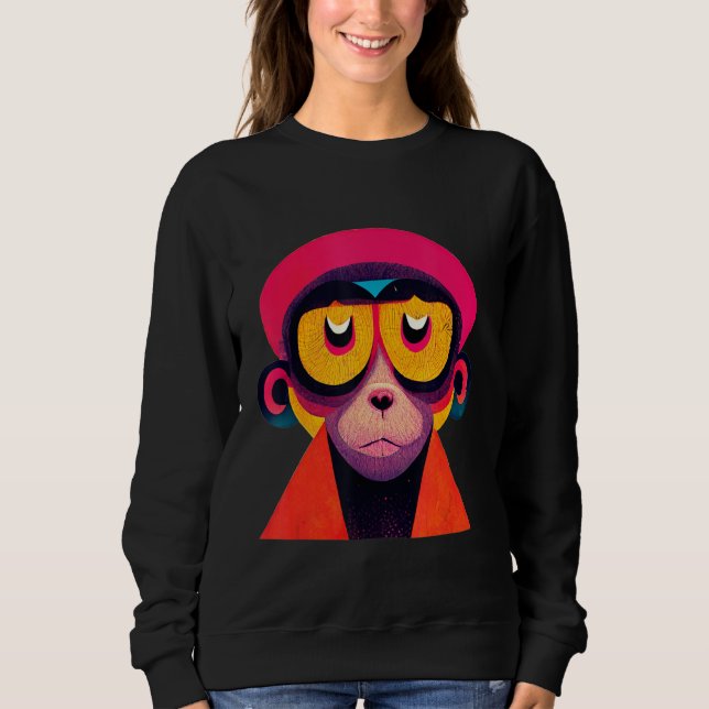 Sudadera Funky Munky Hipster Monkey (Anverso)