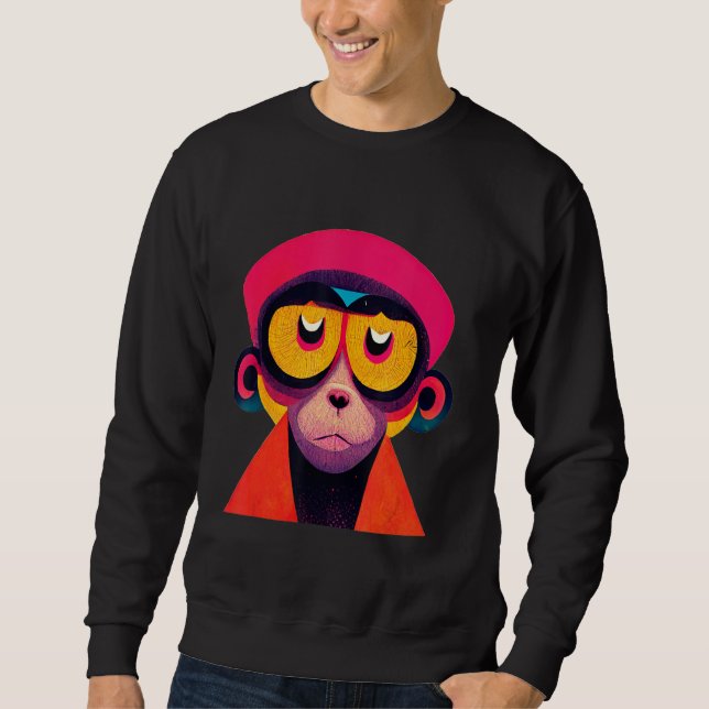 Sudadera Funky Munky Hipster Monkey (Anverso)