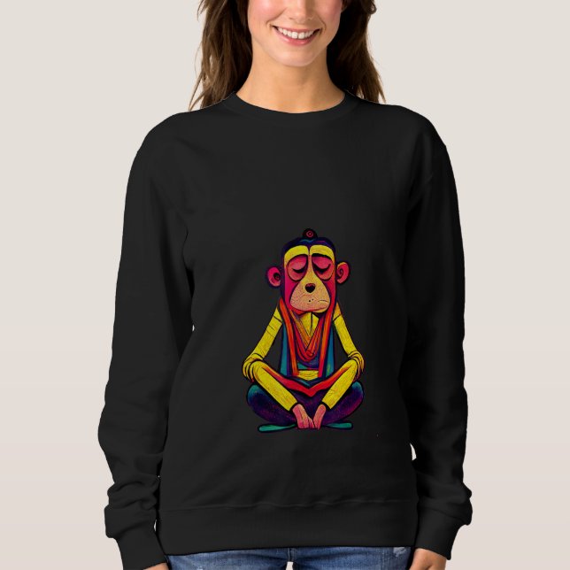 Sudadera Funky Munky Tibetan Lama Monkey Design (Anverso)