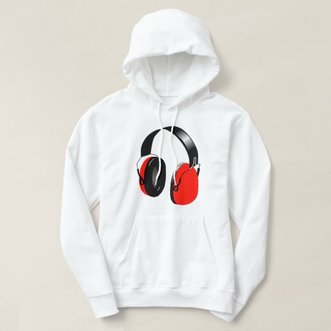 SUDADERA FUNKY URBAN DJ RED HEADPHONES (Diseño del anverso)