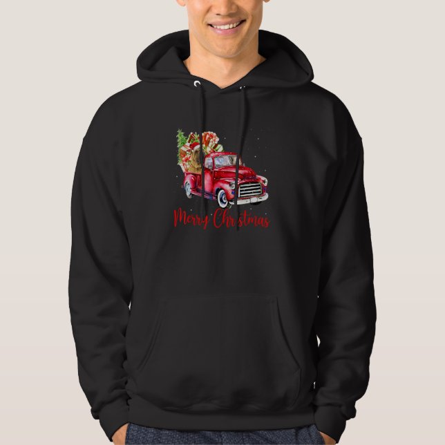Sudadera Funn Navidades chinos de camionetas rojas de Shar  (Anverso)