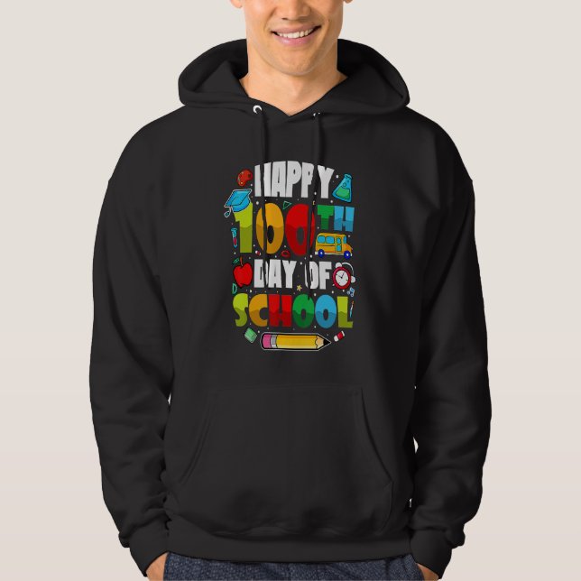 Sudadera Funny 100 Days Of School Students Teachers 2023 Bo (Anverso)