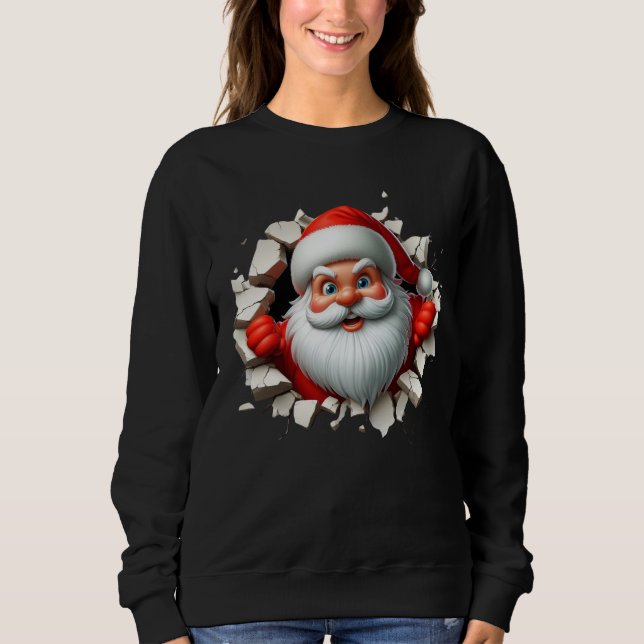 Sudadera Funny 3D Santa Claus Christmas Holiday Design (Anverso)