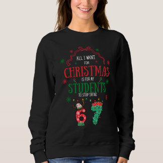 Sudadera Funny 6-7 teacher Christmas