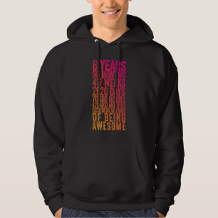 Sudadera Funny 8º cumpleaños del viejo metro de la camiseta