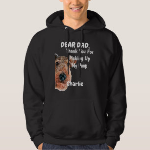 Sudadera Funny Airedale terrier Dad Watercolor Canine Art 