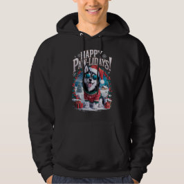 Sudadera Funny Alaskan Klee Kai Dog Feliz Navidad Pawlidays