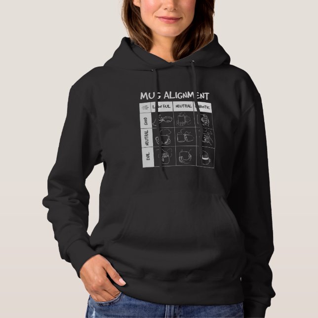 Sudadera Funny Alignment Geeky Nerdy Rpg Gamer Teacoffe (Anverso)