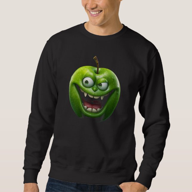 Sudadera Funny Apple Silly Face For Men Women Fruit Vegetab (Anverso)