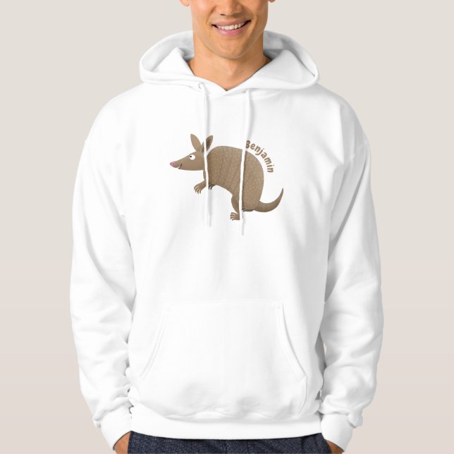 Sudadera Funny armadillo feliz personalizado ilustracion (Anverso)
