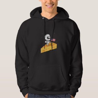 Sudadera Funny Astronauta Moon Landing Cheese design Space 