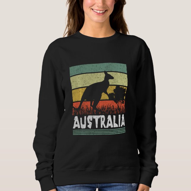 Sudadera Funny Australia Day Funny Australian Kangaroo Vint (Anverso)