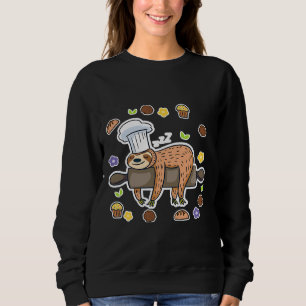 Sudadera Funny Baking Sloth Baker Cupcake activo