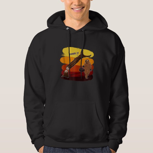 Sudadera Funny Beaver Zip (Anverso)