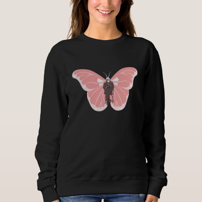 Sudadera Funny Bernie En Un Presidente Mariposa Liberal Co  (Anverso)