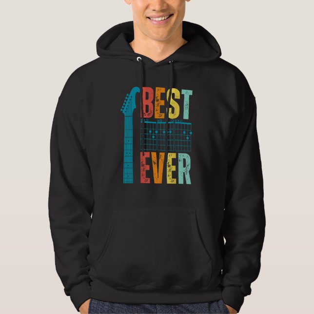 Sudadera funny best guitar dad ever guitar chords for guita (Anverso)