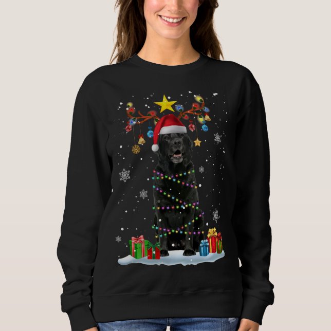 Sudadera Funny Black Lab Navidades Perros Navidades de reno (Anverso)
