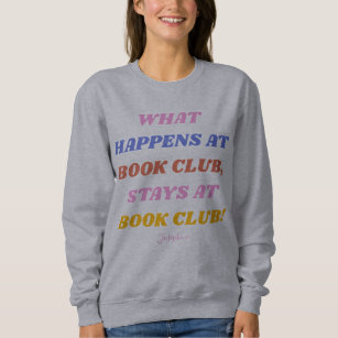 Sudadera Funny Book Club Cita nombre colorido 