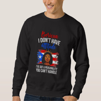 Sudadera Funny Boricua Latina Chica puertorriqueña Puerto R
