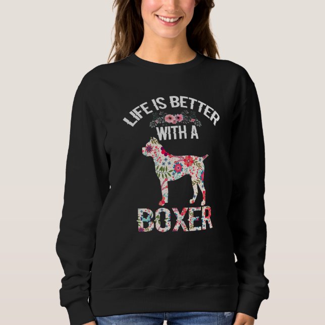 Sudadera Funny Boxer lover gifts idea - life is better with (Anverso)