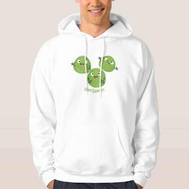 Sudadera Funny Brussels brota personalizado de verduras (Anverso)