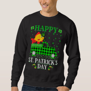 Sudadera Funny Buffalo Plaid Green Truck Goldfish St Patric