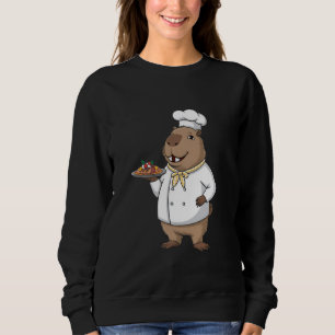 Sudadera Funny Capybara Chef cocinando una deliciosa cocina