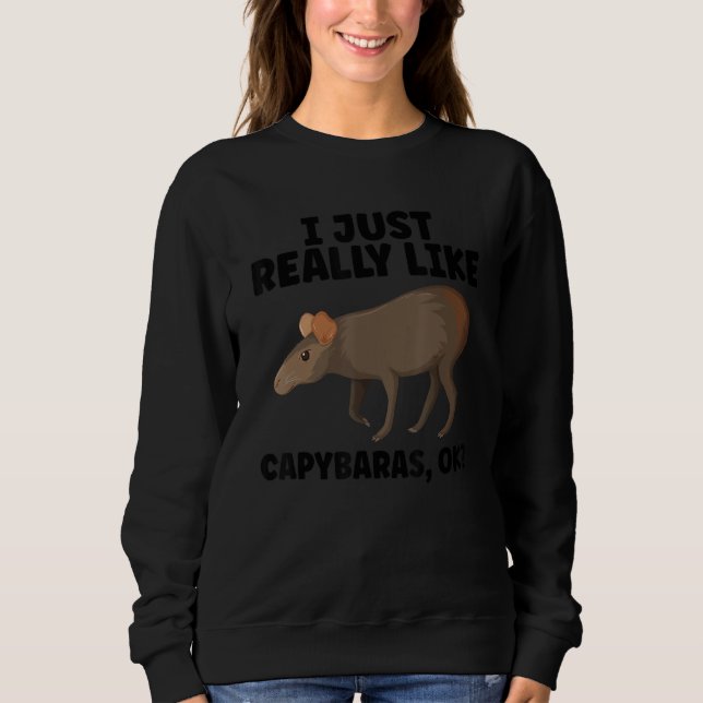 Sudadera Funny Capybara Design For Pet Owner Cool Capybara  (Anverso)