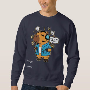 Sudadera Funny Capybara Gamer T-Shirt – Personalized with G