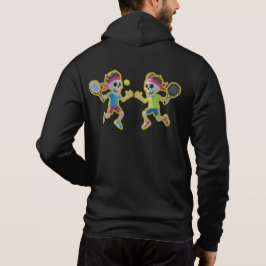 Sudadera Funny Cartoon Skeletons Playing Padel Tennis – 3D 