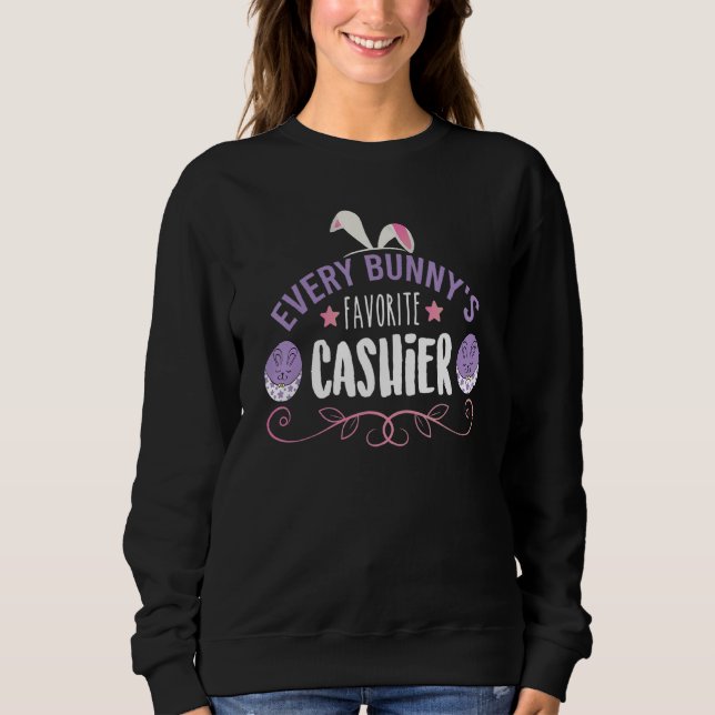 Sudadera Funny Cashier Easter Bunny Ears Rabbit Ears Easter (Anverso)